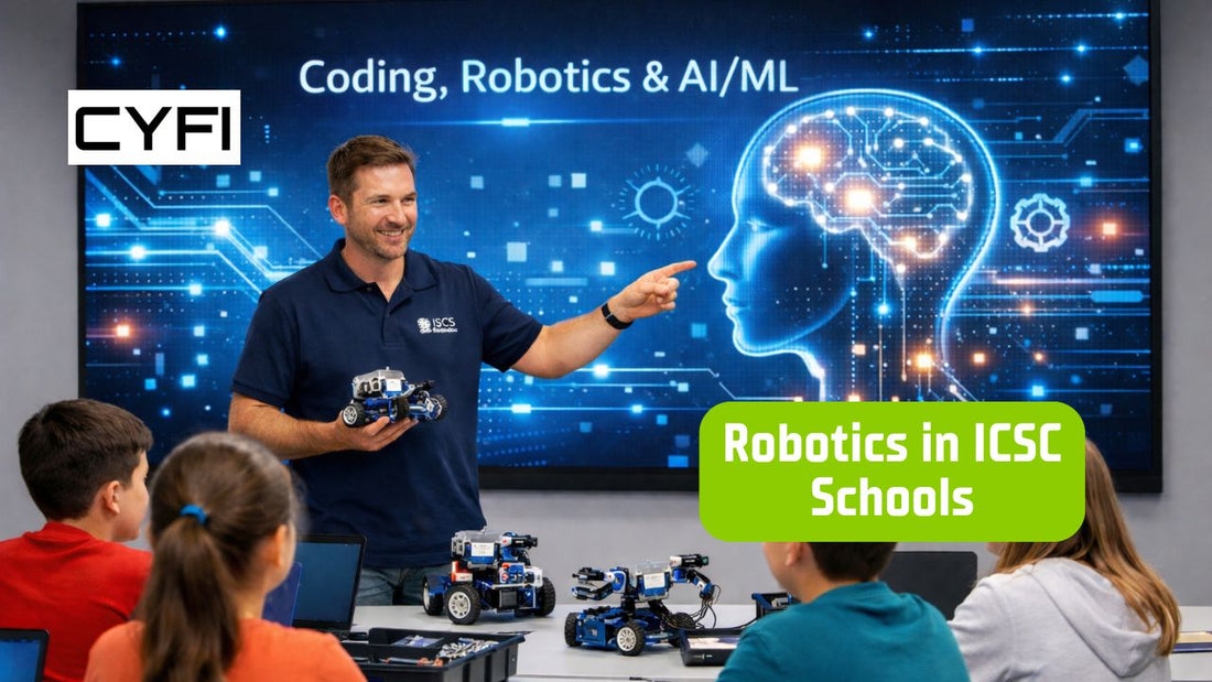 ICSE school curriculum integrating coding, robotics, and AI/ML with practical classroom activities.