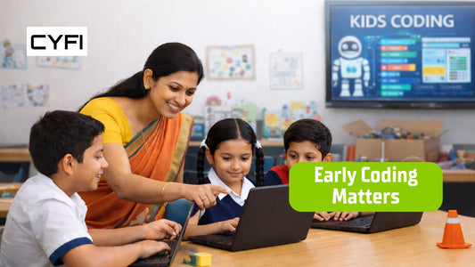 Young students learning basic coding concepts in school classrooms