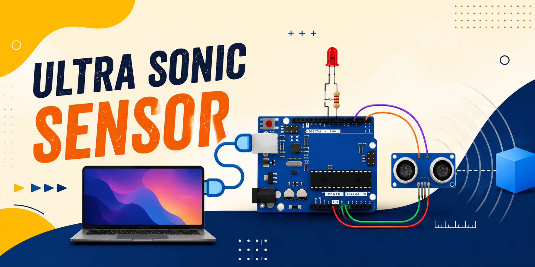 School Project for Kids - DIY Ultrasonic Sensor Project Using Arduino ...
