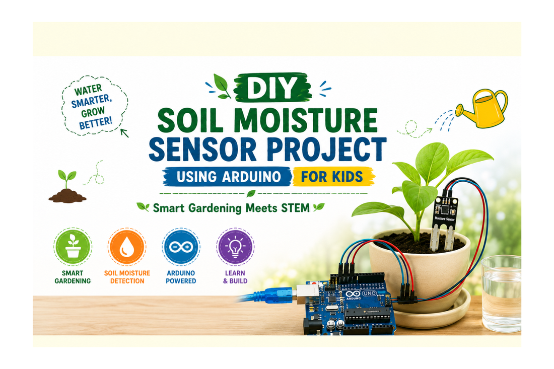 DIY Soil Moisture Sensor Project Using Arduino for Kids - Smart Gardening Meets STEM