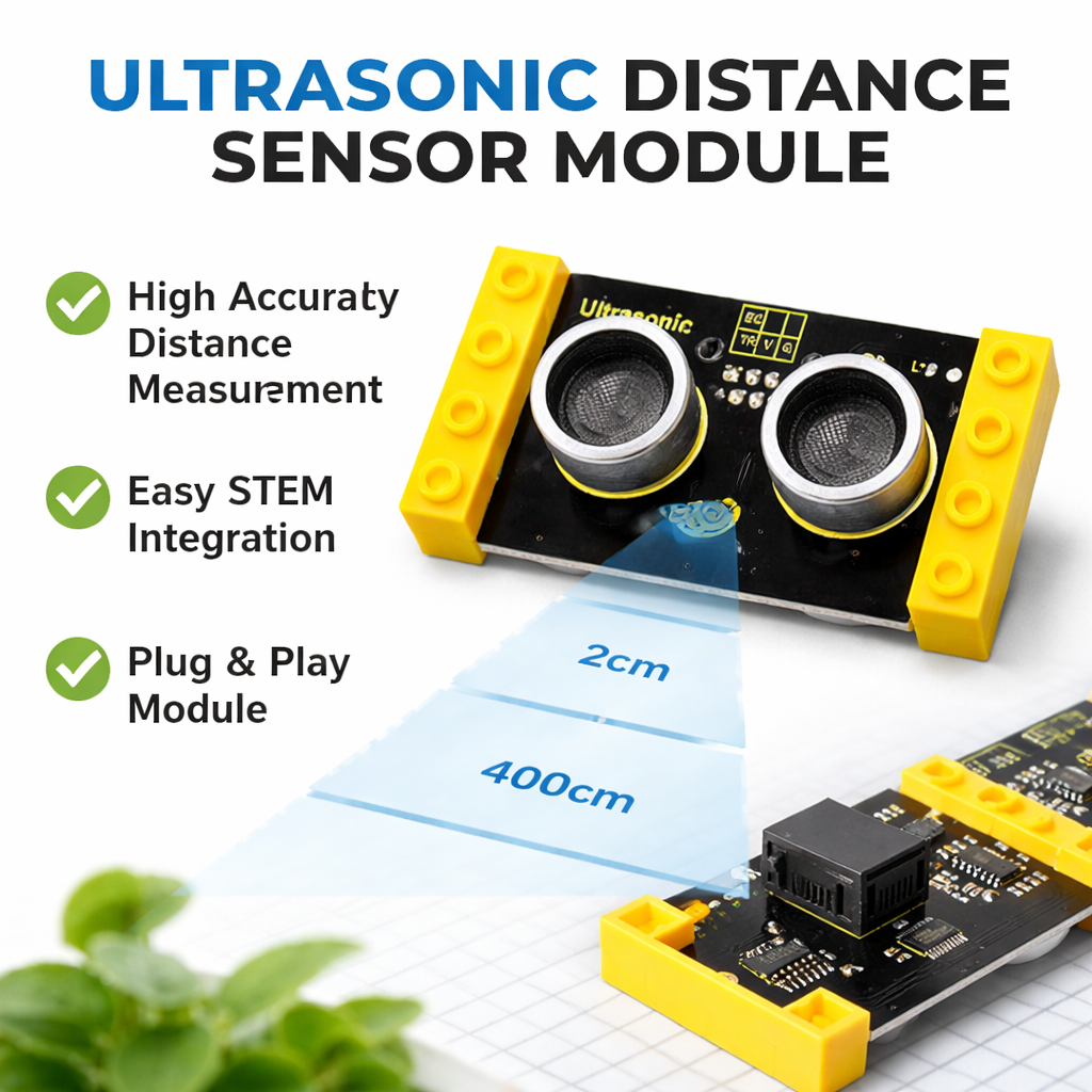 CYFI Ultrasonic Distance Sensor Module for STEM Robotics – NESTA TOYS ...