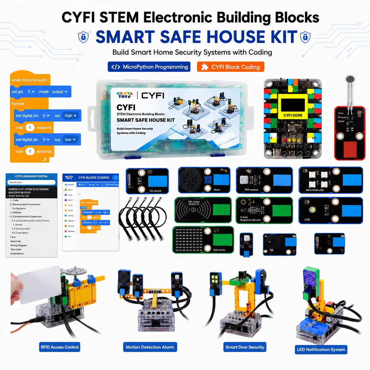 CYFI Smart Safe House Kit – Electronic Building Blocks