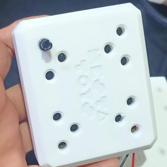 Plug-and-play robotics battery casing with pre-drilled slots for easy wiring and mounting